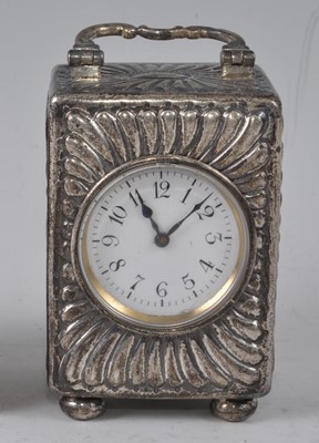 Lot 1337 - A late Victorian silver cased minuet carriage...