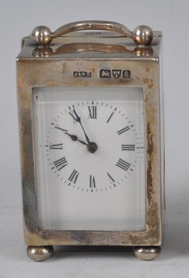 Lot 1336 - An Edwardian silver cased minuet carriage...