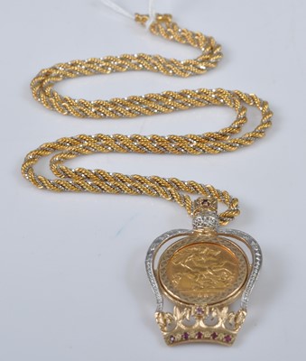 Lot 1151 - A Queen Elizabeth II HALF sovereign, in a 9ct...
