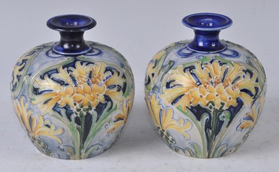 Lot 30 - A pair of Moorcroft Florian ware Cornflower...