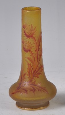 Lot 81 - A circa 1900 Daum Nancy small overlaid glass...