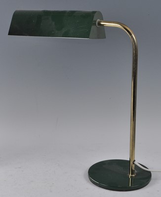 Lot 173 - A 1970s brass and green enamel painted desk...