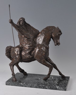 Lot 206 - A large probably French bronzed composition...