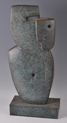 Lot 210 - A large contemporary school green patinated...