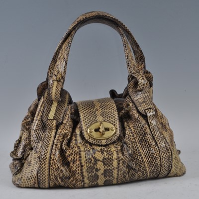 Lot 193 - A Mulberry blonde python snakeskin shoulder...