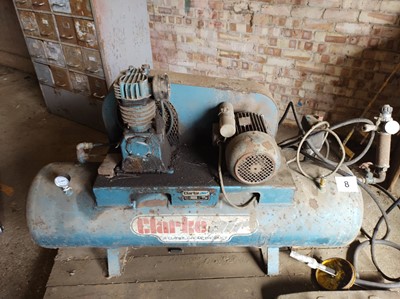 Lot 8 - Clarke Air Compressor & Tools (With Certificate)