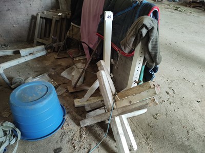 Lot 49 - Qty of Equestrian Jump Wings and Jump Pole