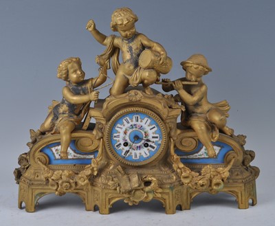 Lot 1331 - A late 19th century French gilt metal and...