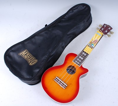 Lot 530 - A Mahalo "Les Paul" ukulele No. ULP1/CS, with...