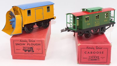 Lot 363 - Hornby 1936-40 plain yellow snowplough on...
