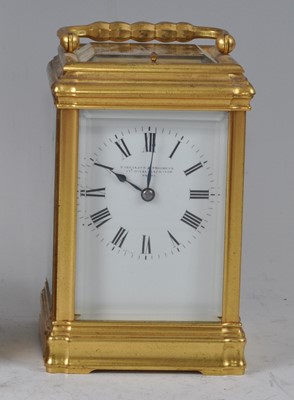Lot 1333 - A circa 1900 gilt brass striking carriage...