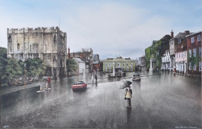 Lot 1316 - Reg Siger (b.1944) - The Angel Hill, Bury St...