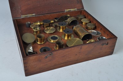 Lot 1195 - A Victorian mahogany fitted box containing an...