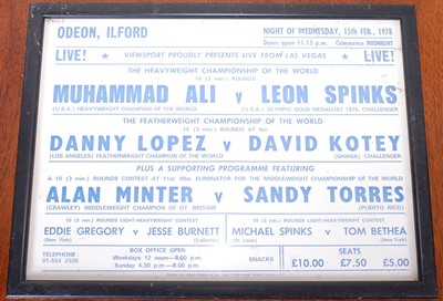 Lot 731 - Muhammad Ali v. Leon Spinks boxing match...
