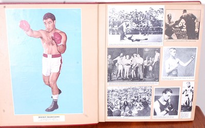 Lot 744 - A box of boxing memorabilia, to include a...