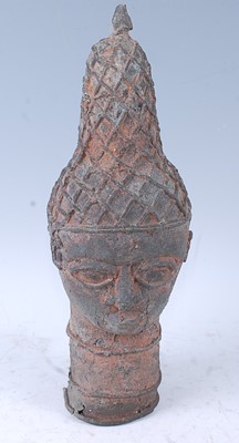 Lot 55 - A lost wax process cast metal head of Idia The...