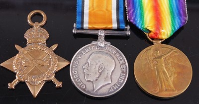 Lot 93 - A WW I trio to include 1914-15 Star, British...