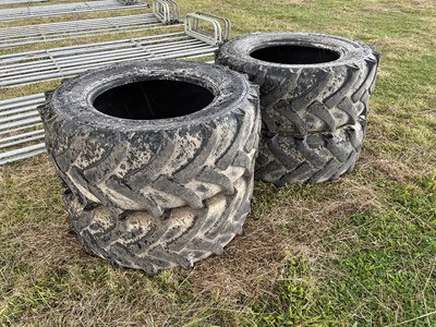 Lot 233 - Set of 4 24" Telehandler Tyres 10% Tread