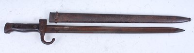 Lot 33 - A French M1892 bayonet, having a 40cm blade,...