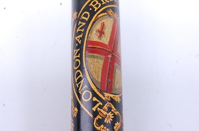 Lot 201 - A William IV truncheon, polychrome painted...