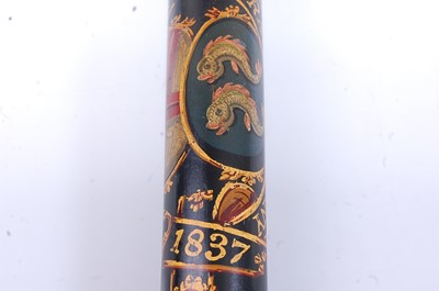 Lot 201 - A William IV truncheon, polychrome painted...