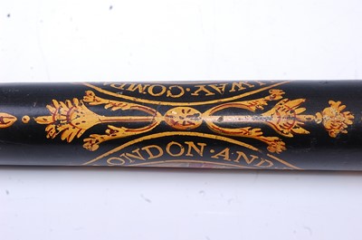 Lot 201 - A William IV truncheon, polychrome painted...