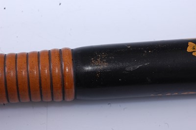 Lot 201 - A William IV truncheon, polychrome painted...