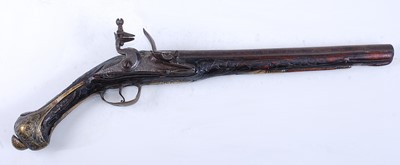Lot 3 - A 19th century Turkish flintlock pistol,...