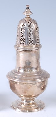Lot 2130 - * A George II silver pedestal lighthouse sugar...