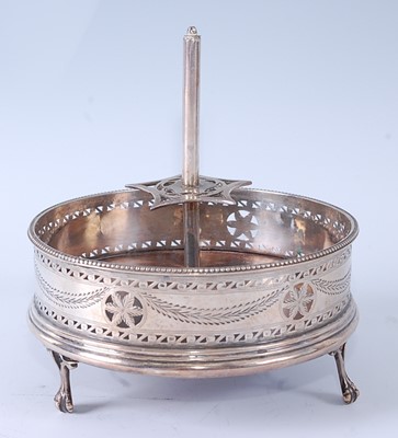 Lot 2127 - * A George III silver cruet stand, of...