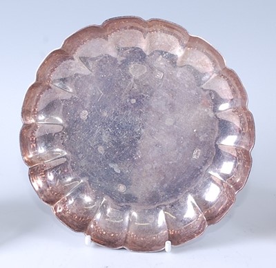 Lot 2126 - * A contemporary silver dish, of lobed...