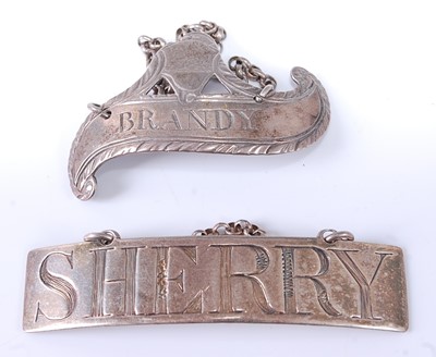 Lot 2232 - * A George III silver wine label, of scroll...
