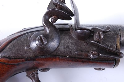 Lot 212 - An unusual 18th century flintlock pocket...