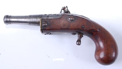 Lot 212 - An unusual 18th century flintlock pocket...