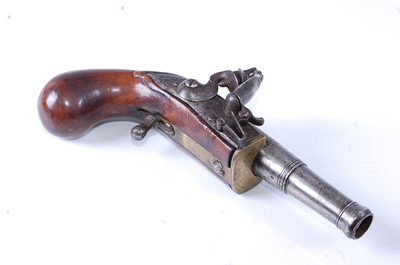 Lot 212 - An unusual 18th century flintlock pocket...