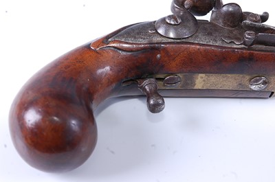 Lot 212 - An unusual 18th century flintlock pocket...