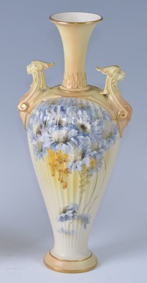 Lot 2022 - A late Victorian Royal Worcester twin handled...