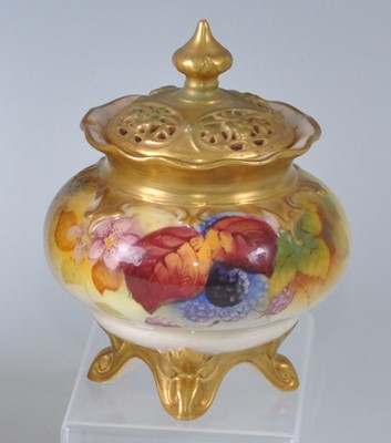 Lot 2024 - A George VI Royal Worcester porcelain blush...