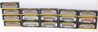 Lot 529 - Sixteen Farish N gauge bogie goods wagons: 8 x...