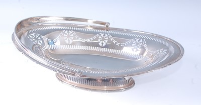 Lot 2137 - An Edwardwian silver swing handled pedestal...
