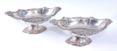 Lot 2138 - A pair of late Victorian silver pedestal...