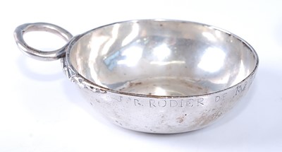 Lot 2197 - A late 18th century French silver tastevin...