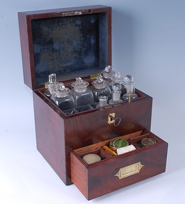 Lot 2417 - An Edwardian mahogany and brass inset medical...