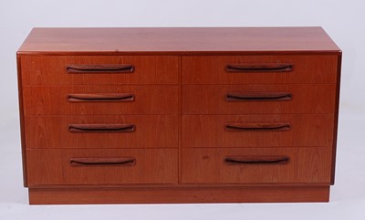 Lot 531 - A 1970s G-Plan Fresco teak long side chest,...