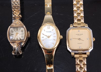 Lot 470 - A lady's Favre-Leuba steel cased quartz...