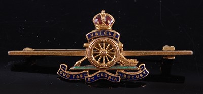 Lot 54 - A 9ct gold and enamel sweetheart brooch for...