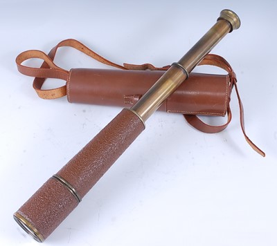 Lot 148 - A WW II Scout Regiment brass and leather clad...