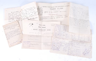 Lot 77 - A collection of letters, certificates,...