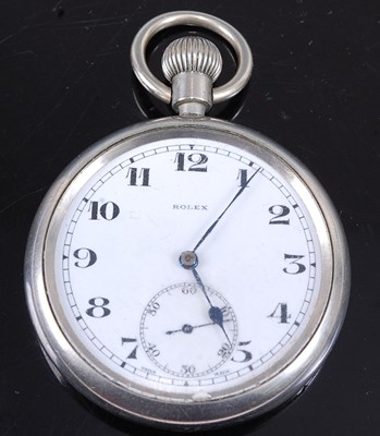Lot 228 - A Rolex British Military issue nickel cased...