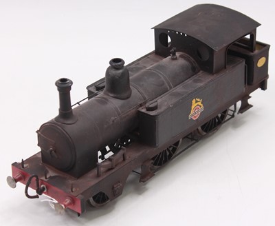 Lot 214 - Gauge 1 brass kit built 0-4-2 tank loco in BR...